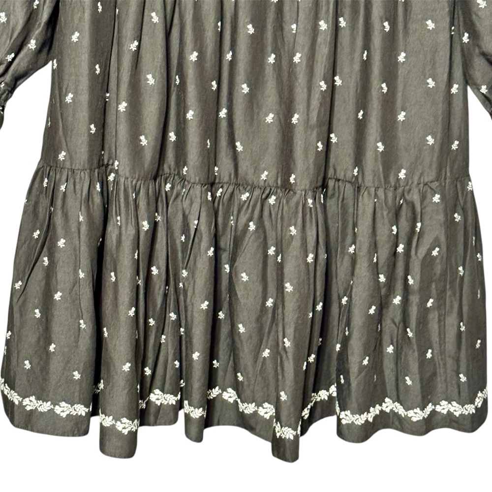 Madewell Mockneck Mini Ditsy Floral Long Sleeve Dress in Welsh Blossoms - Picture 6 of 13